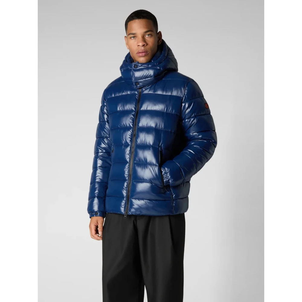 Save The Duck Gewatteerde jas met capuchon Blue Heren