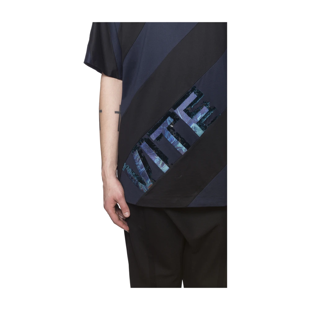 Juun.J Oversized Katoenen T-Shirt Blue Heren