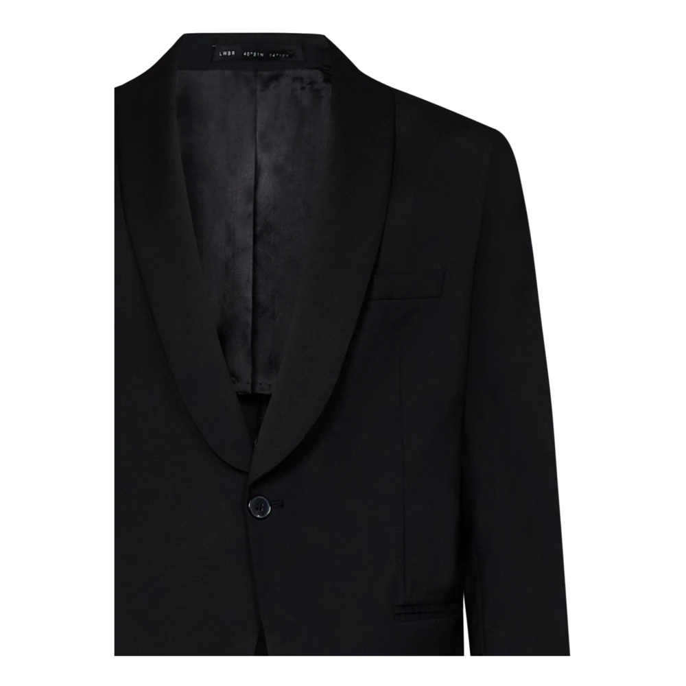 Low Brand Single Breasted Suits Black Heren