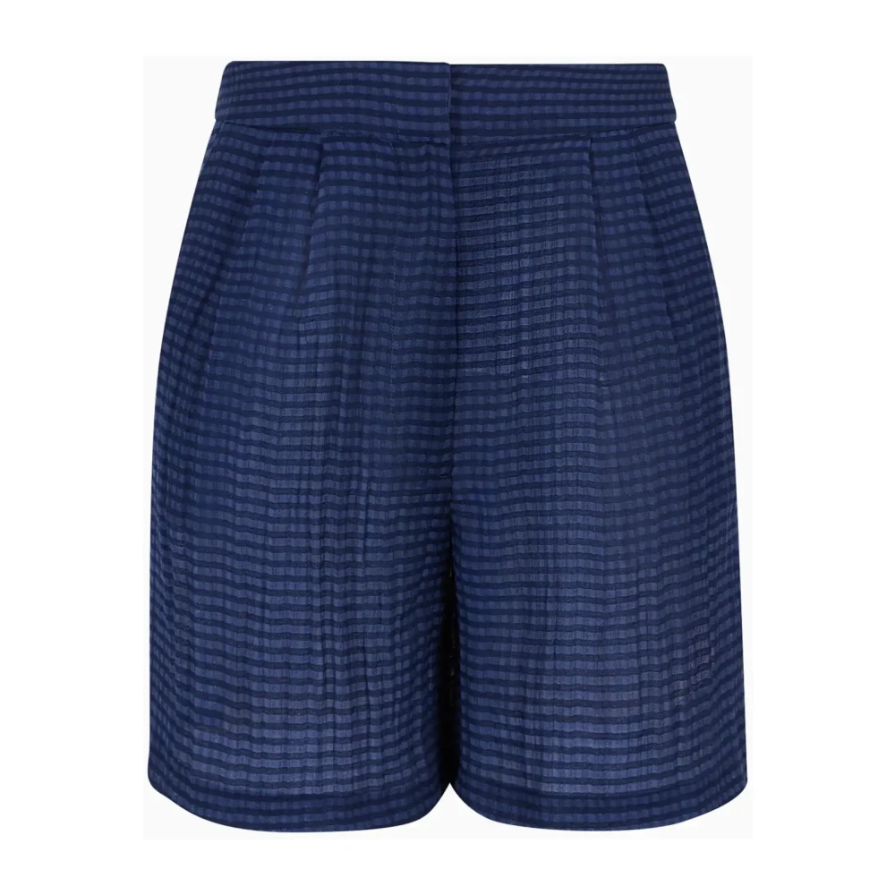 Emporio Armani Luxe Stof Dameshort Donkerblauw Blue Dames