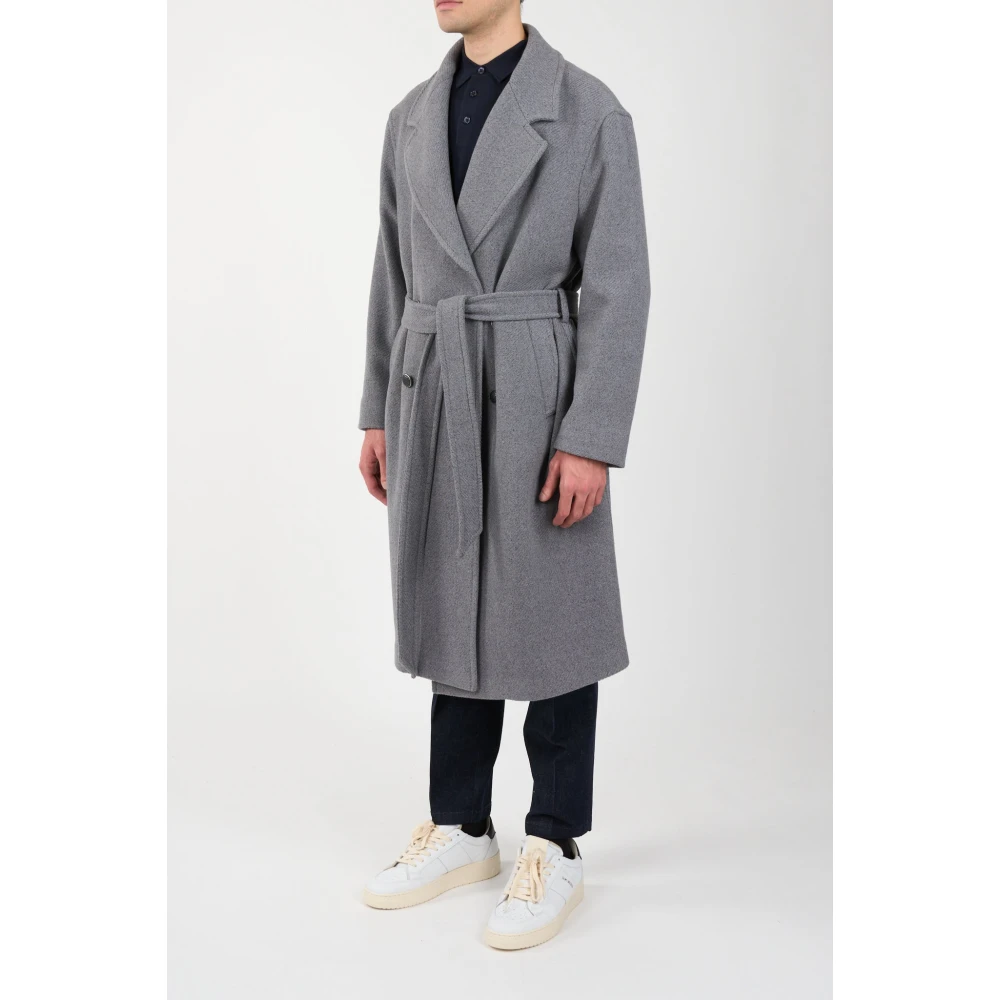 Tagliatore Wollen jas met mengsel Gray Heren