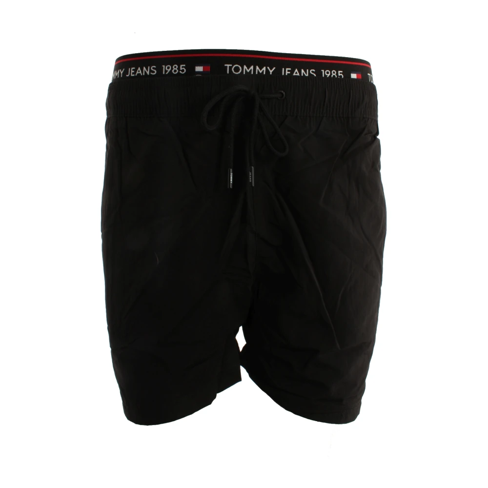 Tommy Hilfiger Men's Black Medium Drawstring Swim Shorts - Beachwear - 2XL - Swimwear