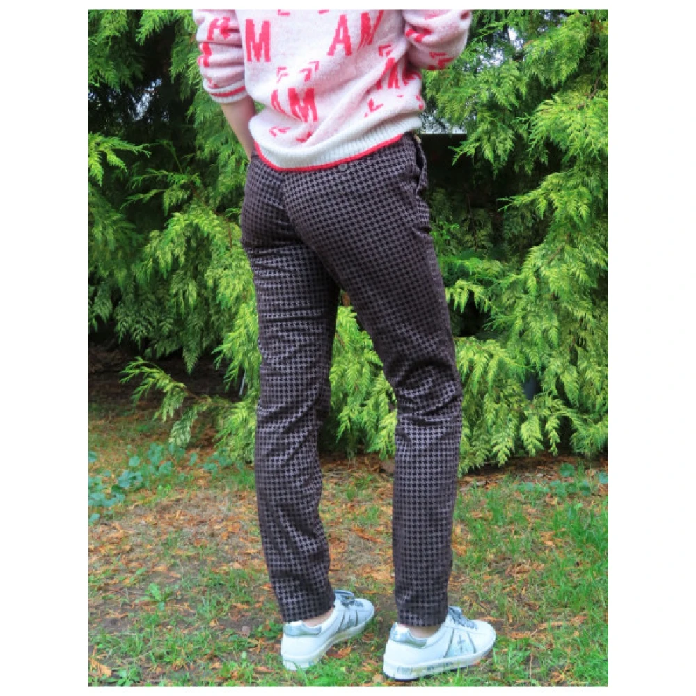 Mason's Jacqueline Pied-de-Poule Broek Brown Dames