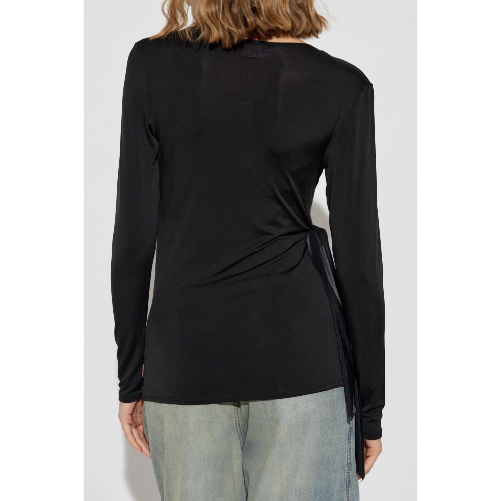 Diesel Top T-Crissy-Plain Black Dames