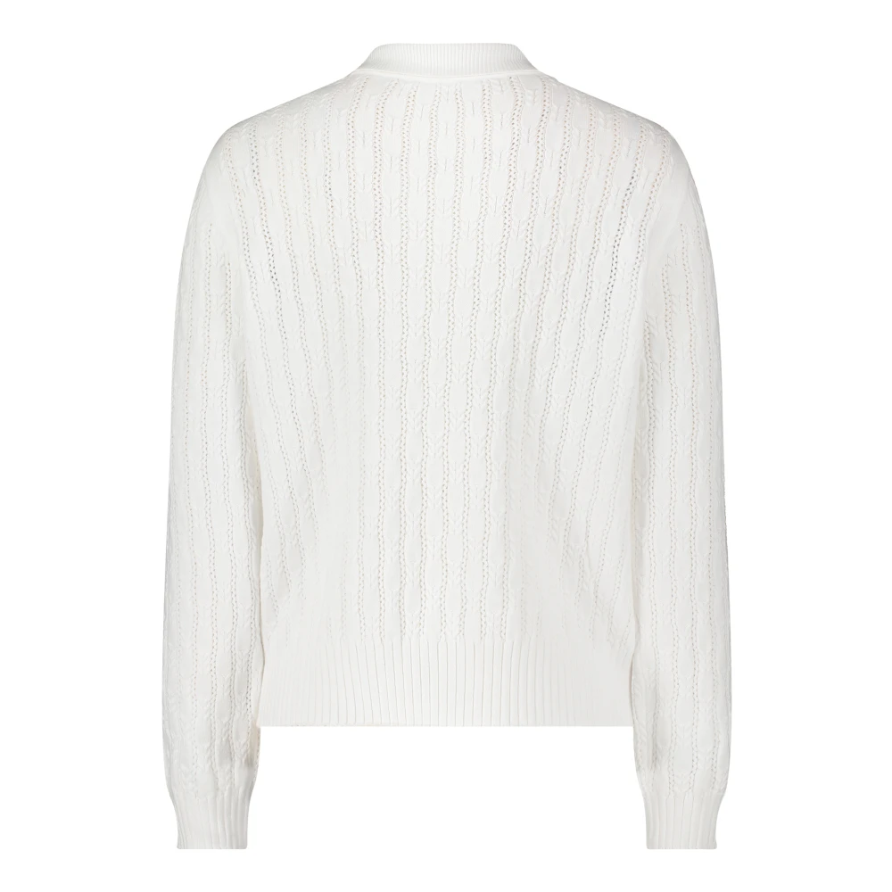 Betty & Co Gebreide Trui met Kraag White Dames