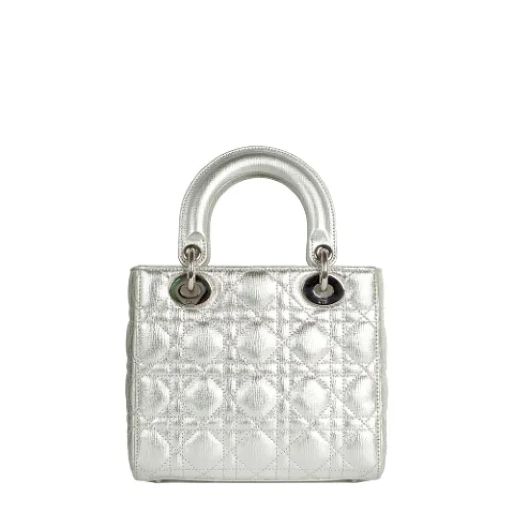 Dior Vintage Pre-owned Leather dior-bags Gray Dames