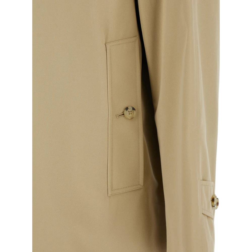 Burberry Beige Trenchcoat met Verborgen Sluiting Beige Heren