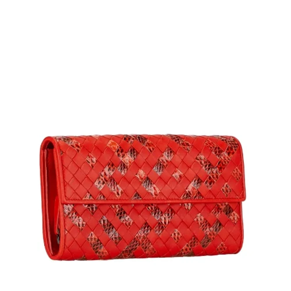 Bottega Veneta Vintage Pre-owned Leather wallets Red Dames