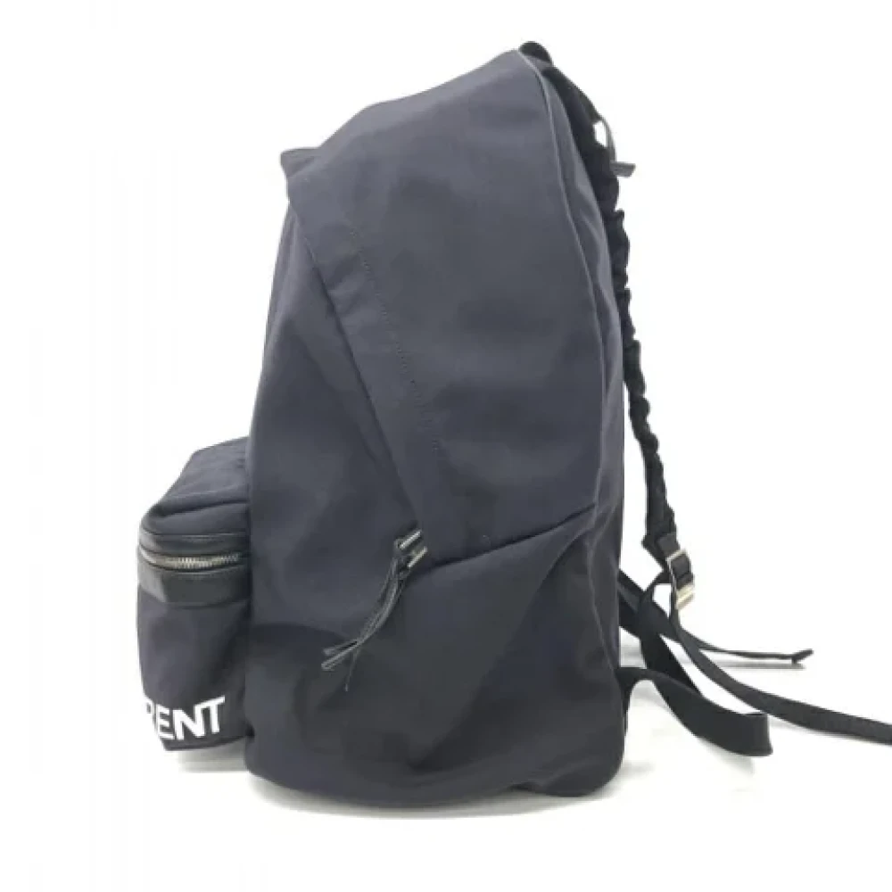 Saint Laurent Vintage Pre-owned Fabric backpacks Black Dames