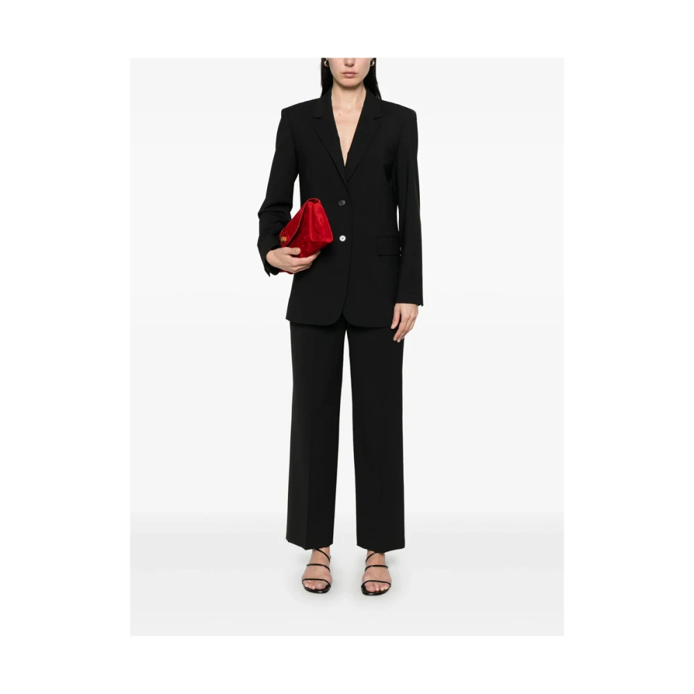 Theory Zwarte Broek met Voorknop Black Dames