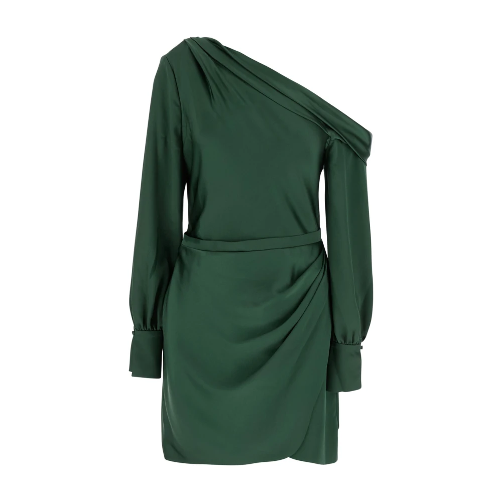 Simkhai Groene One-Shoulder Jurk met Voor Split Green Dames