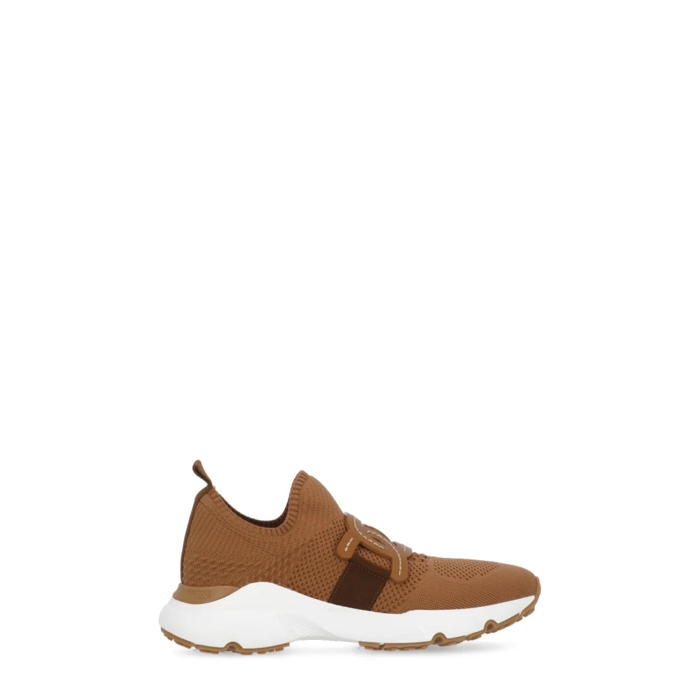 Tod’s Bruine Sneakers met Leren Kettingdetail Dames Schoenen