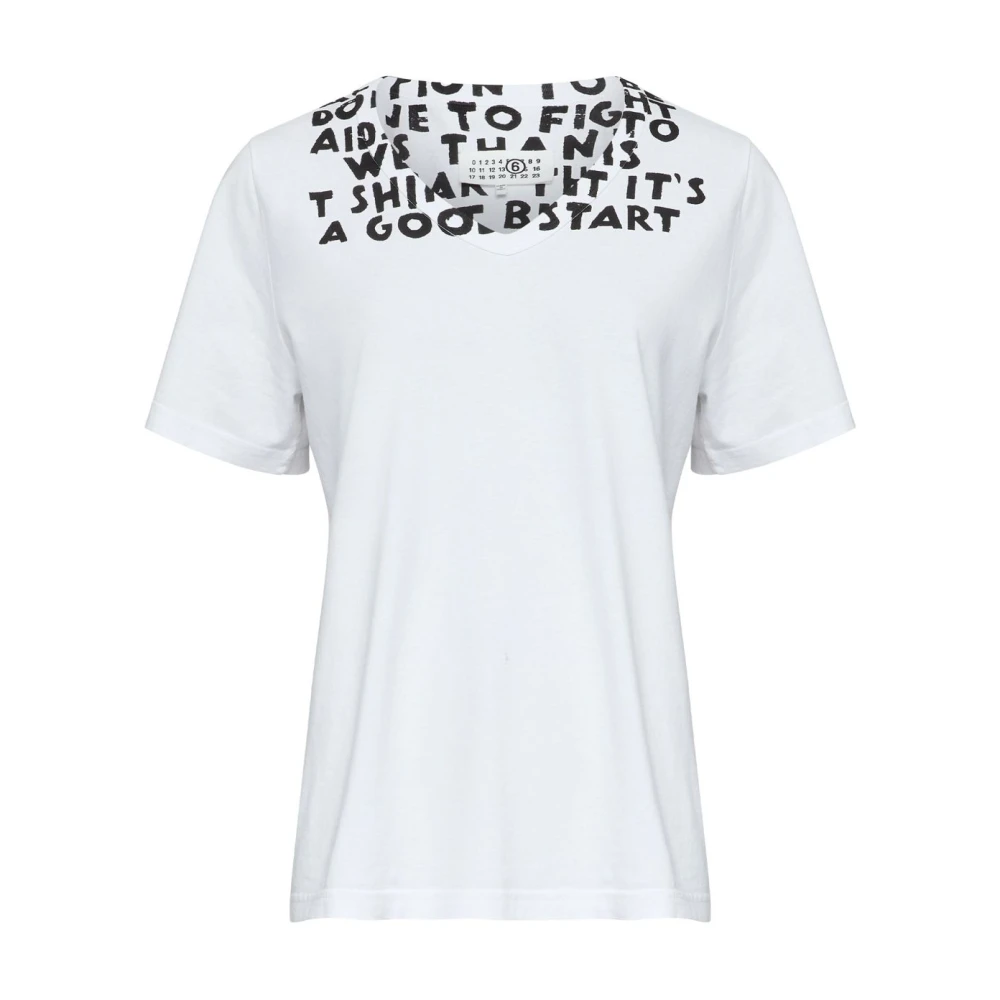 Mm6 Maison Margiela Donna Bianco Top, M, New,