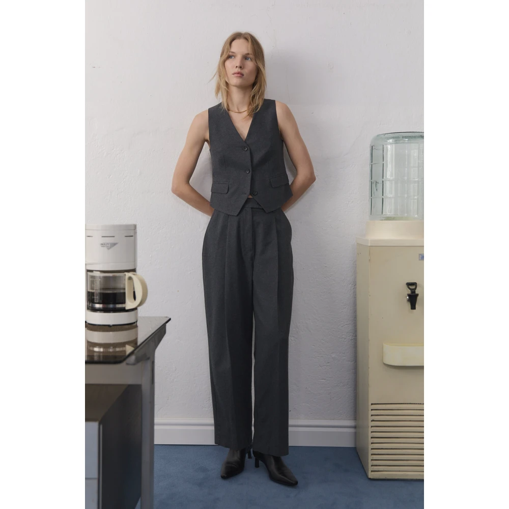 The New Society Jogger-style Tailored Pants Gray Dames