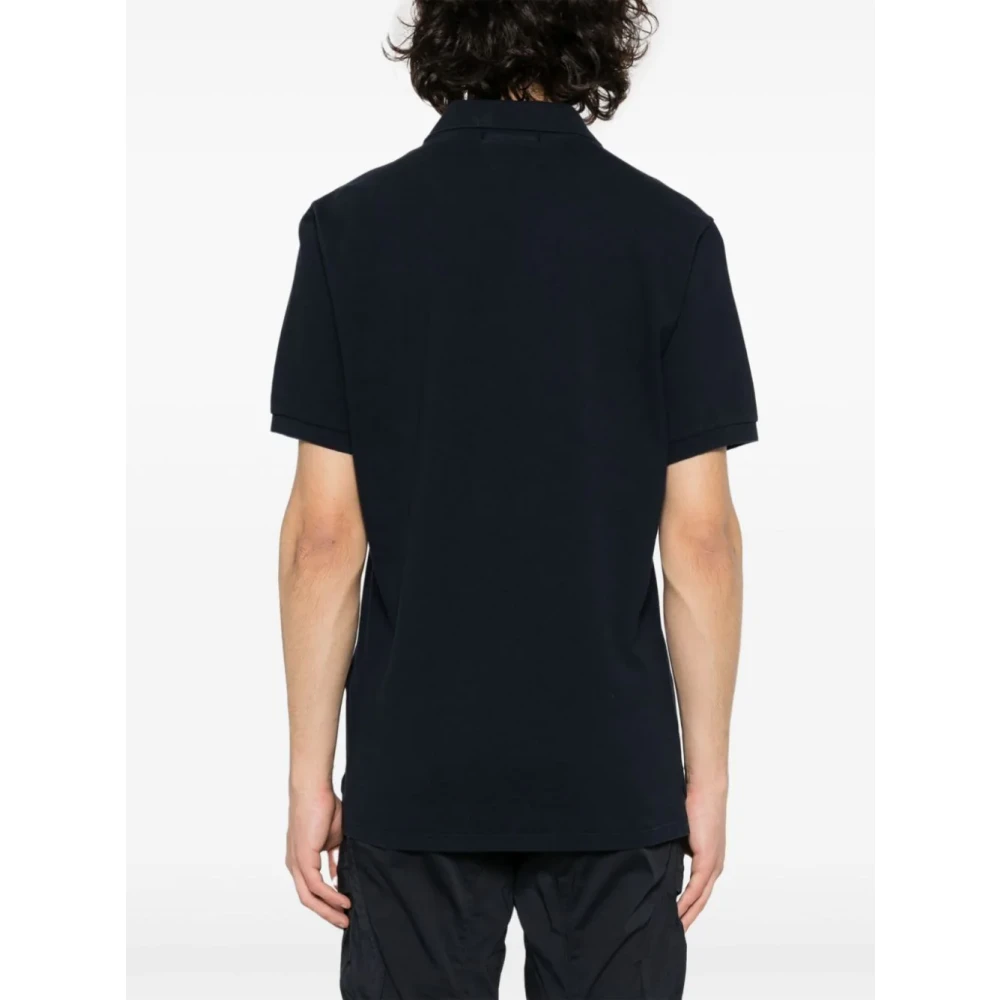 C.P. Company Logo Print Polo Shirt Blue Heren