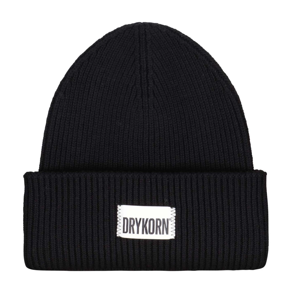 Drykorn Klassieke Beanie voor een stijlvolle en comfortabele uitstraling Black Heren