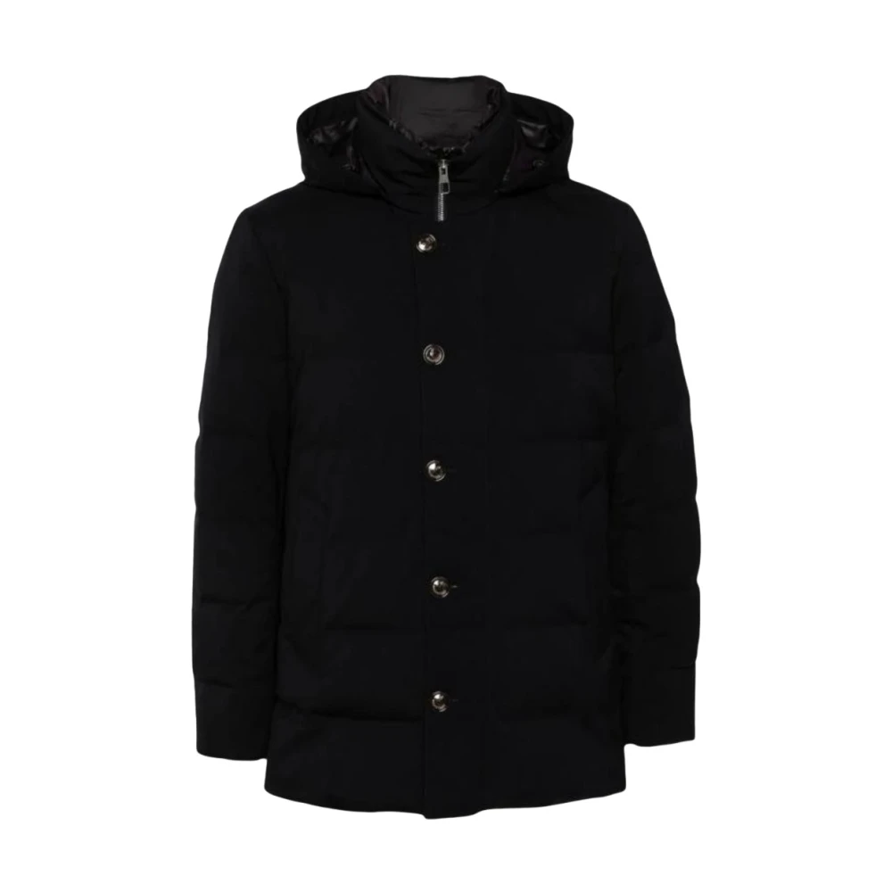 Montecore Uomo Blu - Piumino Con Bottoni E Cappuccio - Jackets - L