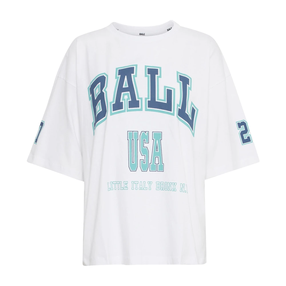 Ball Bright White Oversized T-Shirt White Dames