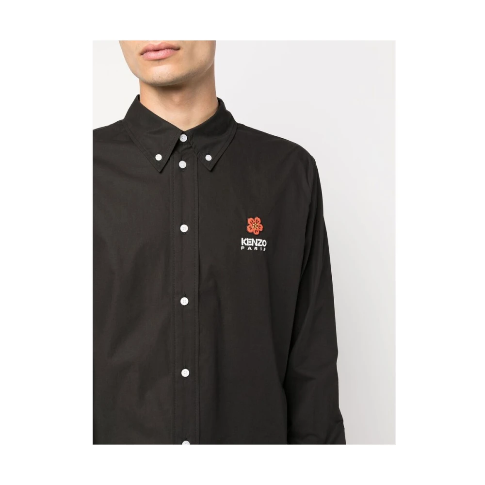 Kenzo Boke Flower Button-Down Overhemd Black Heren
