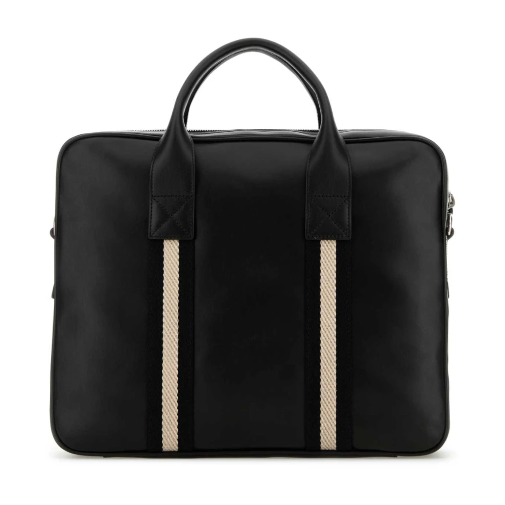 Bally Klassieke Leren Aktetas Black Heren