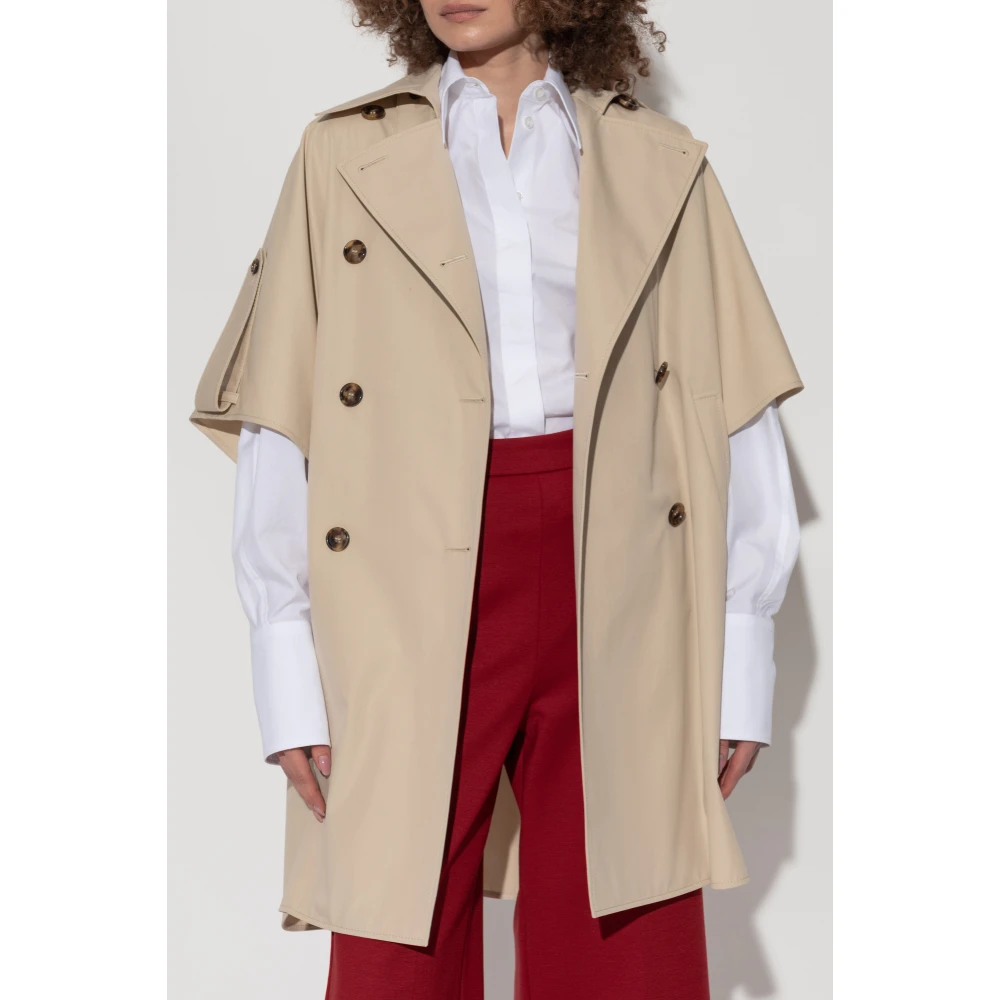 Max Mara Katoenen poncho 'Finezza' Beige Dames