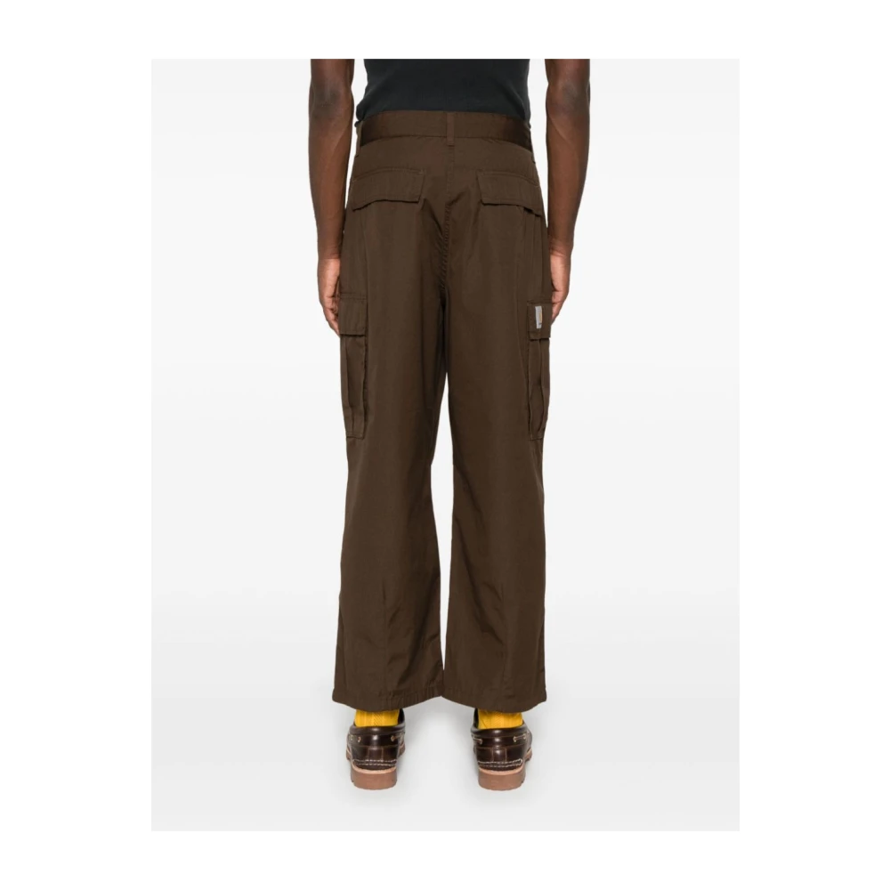 Carhartt WIP Cargo broek met militair geïnspireerd ontwerp Brown Heren
