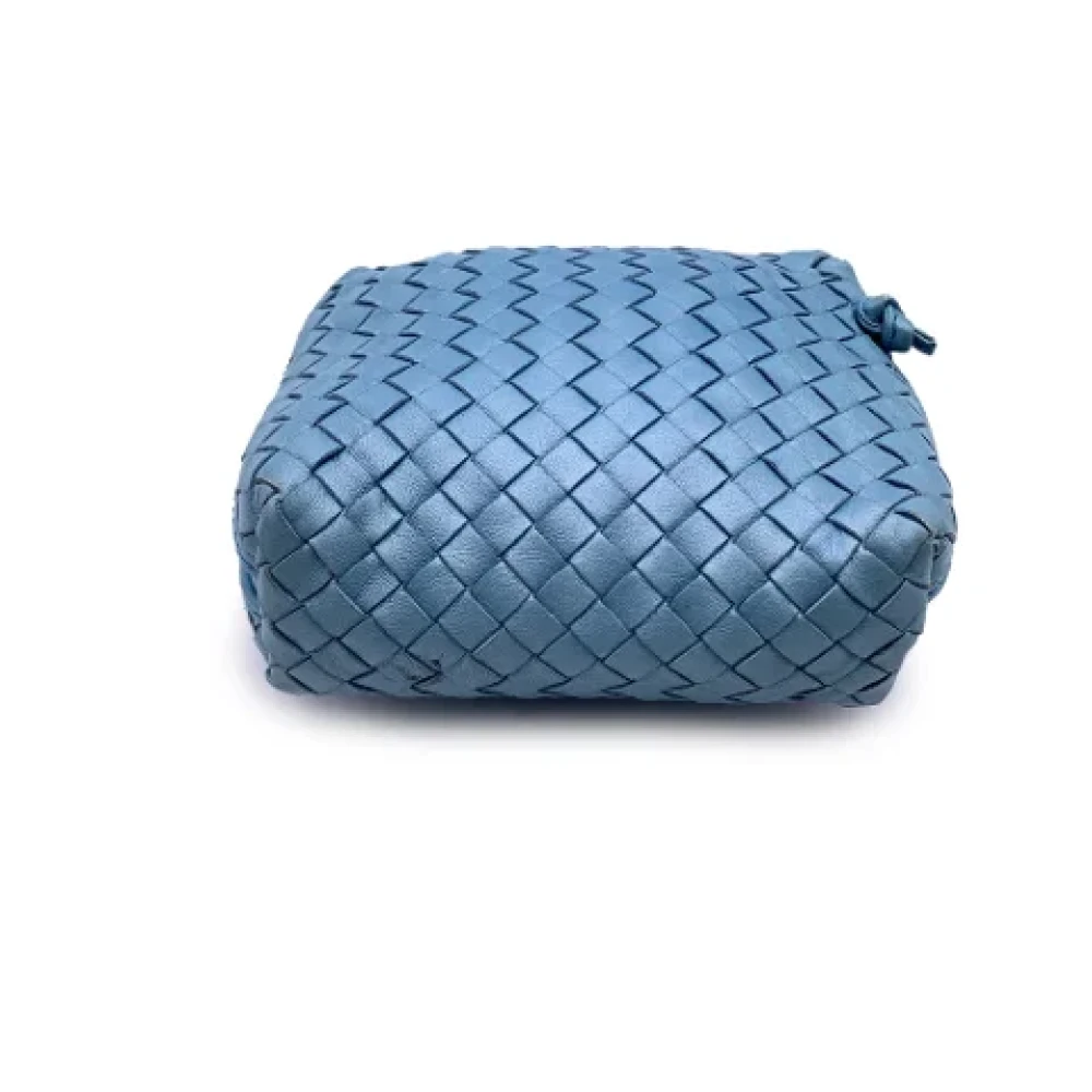 Bottega Veneta Vintage Pre-owned Leather shoulder-bags Blue Dames