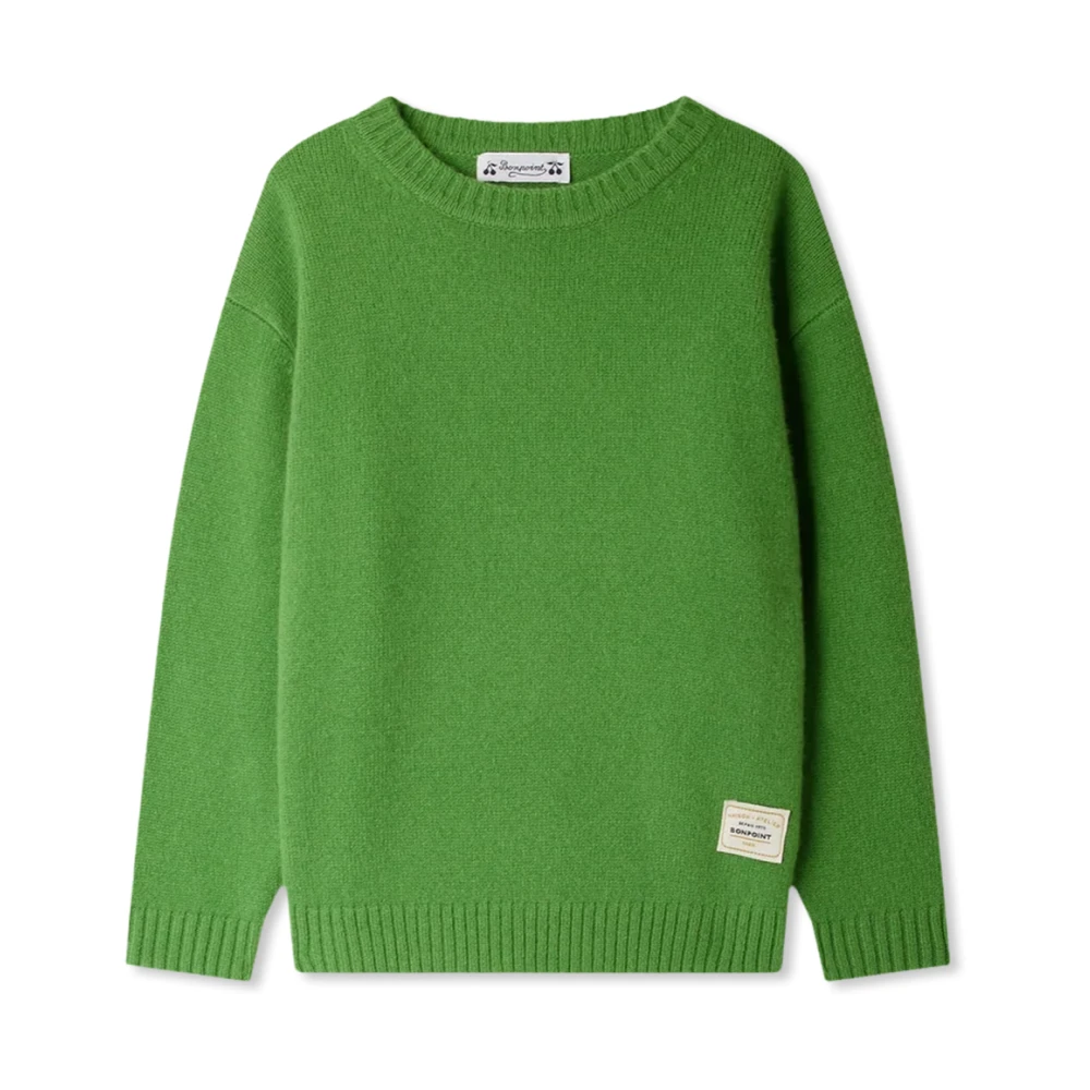 Bonpoint Unisex Kids Green Kids Knitwear, 12 Y, Wool Jumper