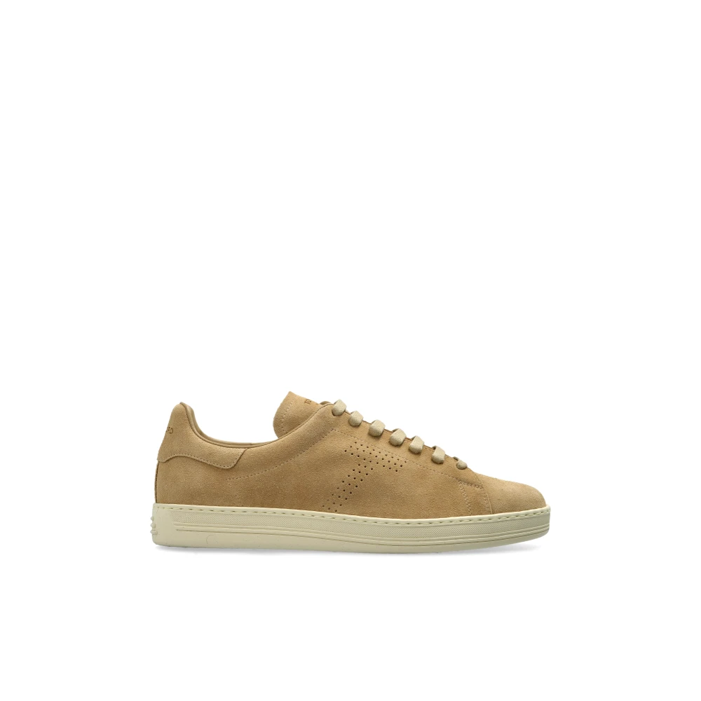 Tom Ford Men's Beige Sneakers, 7 Uk, Suede Warwick Sneaker