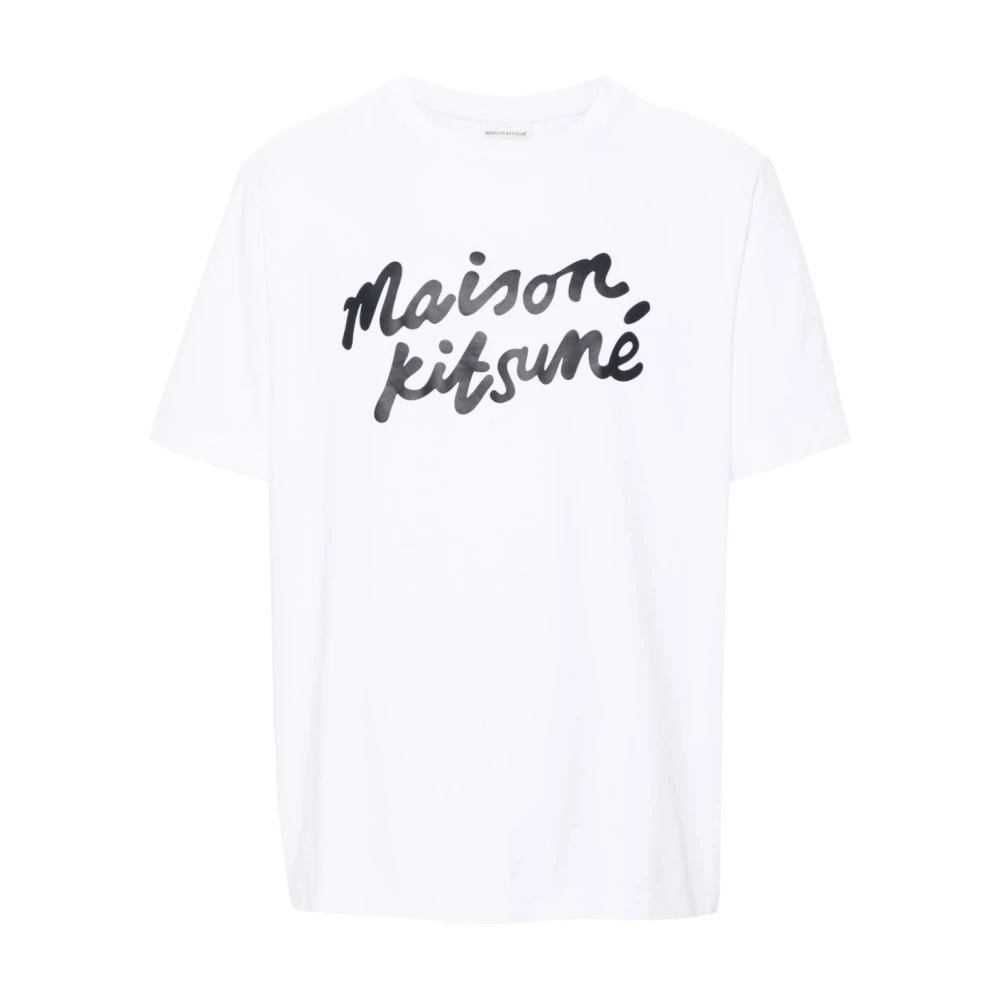Maison Kitsuné Witte T-shirts en Polos White Heren
