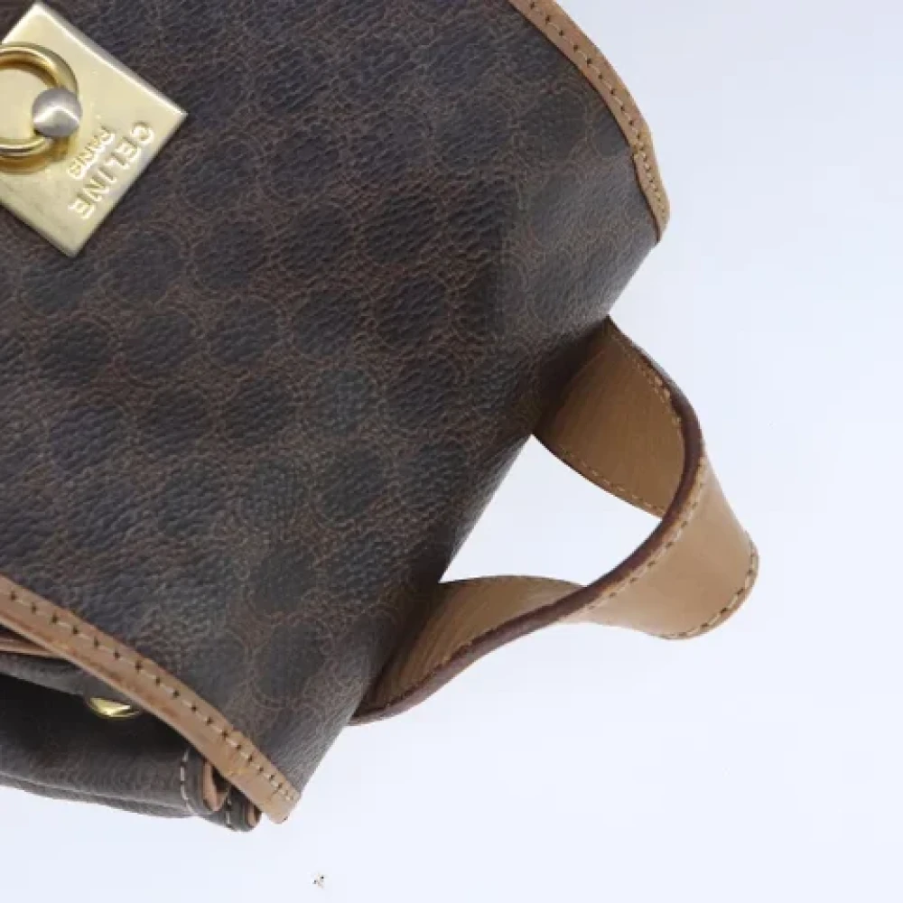 Celine Vintage Pre-owned Leather backpacks Brown Dames
