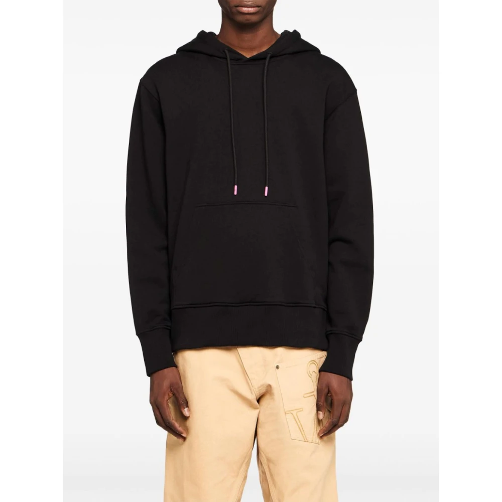 JW Anderson Zwarte Sweater met Kant Details Black Heren