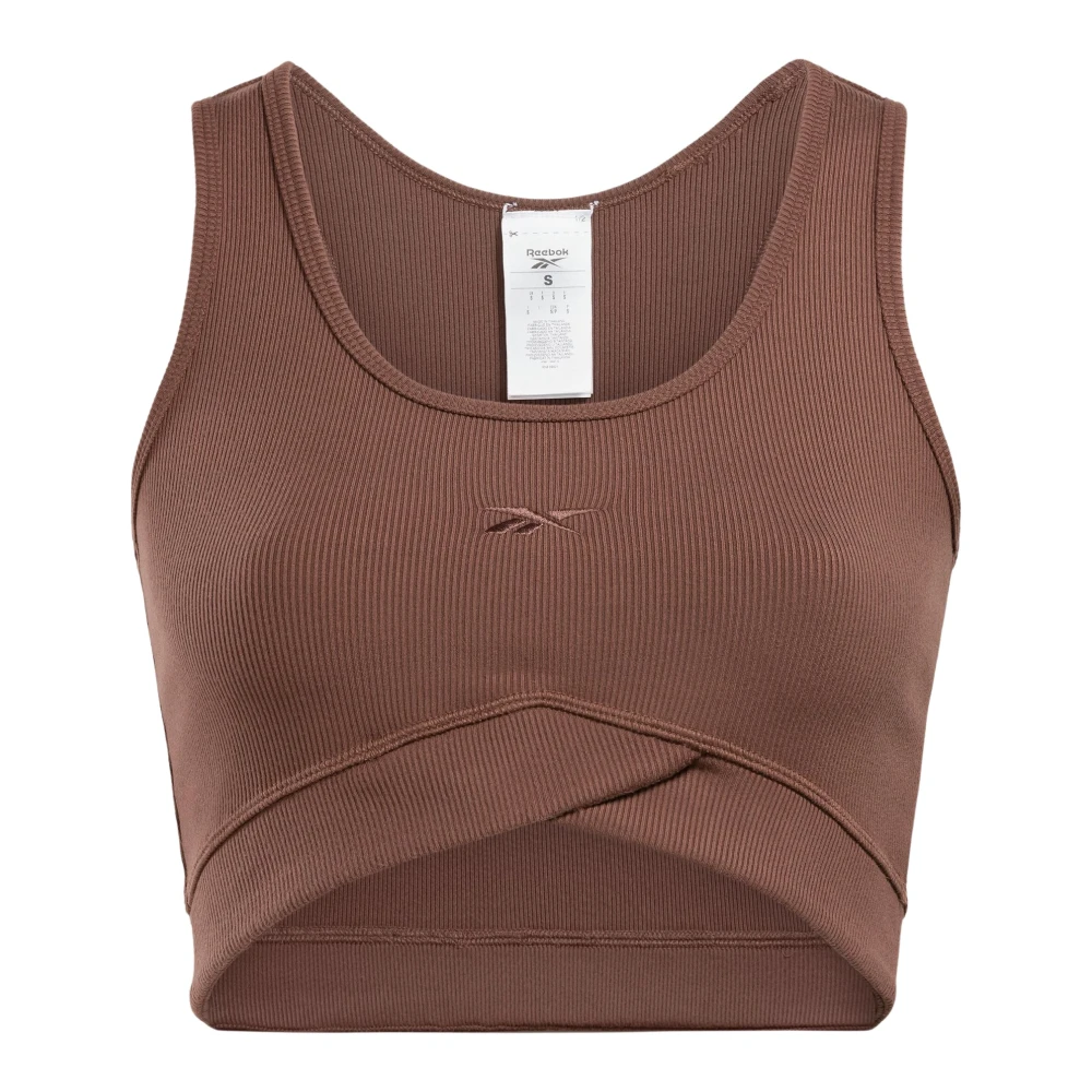 Reebok Studio Crop Tank Top Brown- Dames Brown