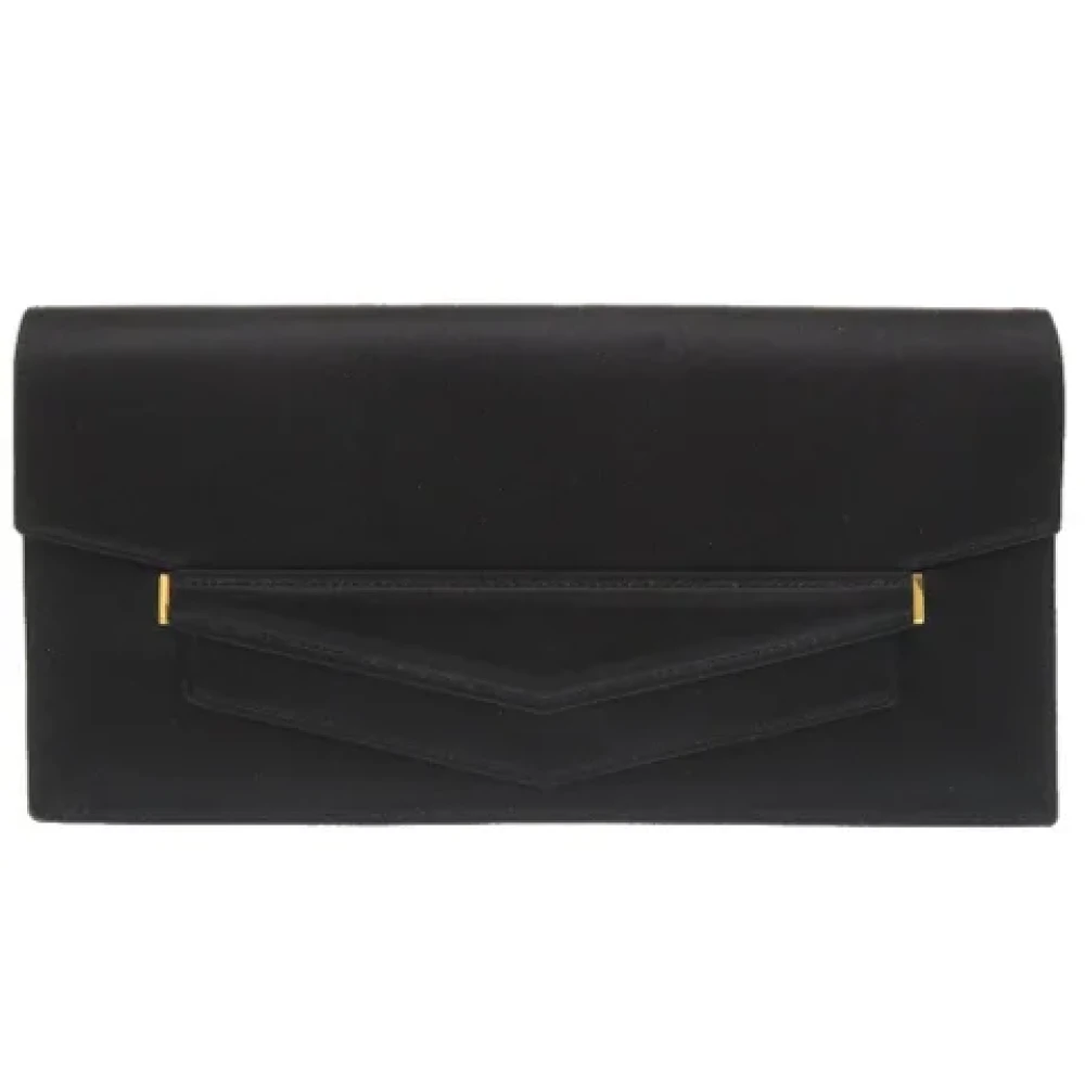 Hermès Vintage Pre-owned Satin clutches Black Dames