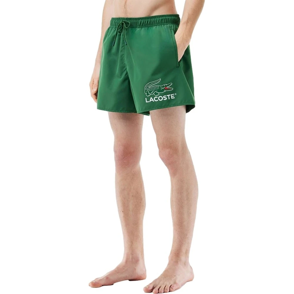 Lacoste Groene Big Logo Zwemshort Green Heren
