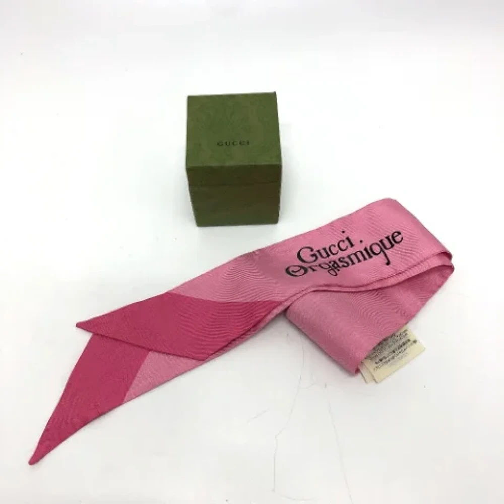 Gucci Vintage Pre-owned Fabric scarves Pink Dames