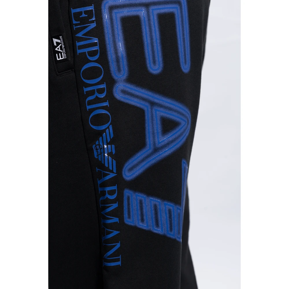 Emporio Armani EA7 Sweatpants met logo Black Heren