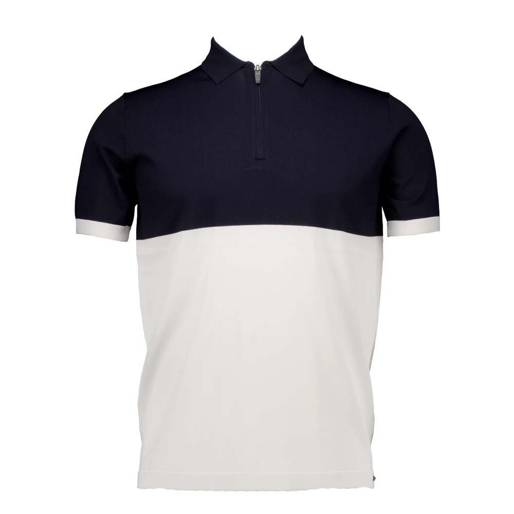 Zip SS Polo Shirt Navy Blue