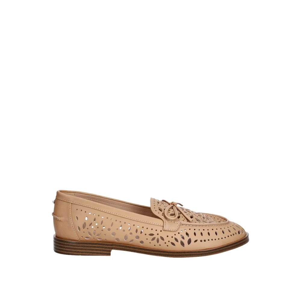 Twinset Beige Loafers, Female, 5 Uk, Mocassini Con Dettaglio Cut-Out