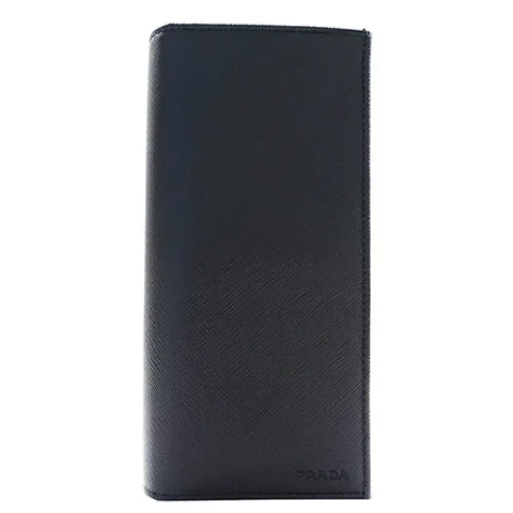 Prada Vintage Pre-owned Leather wallets Black Dames