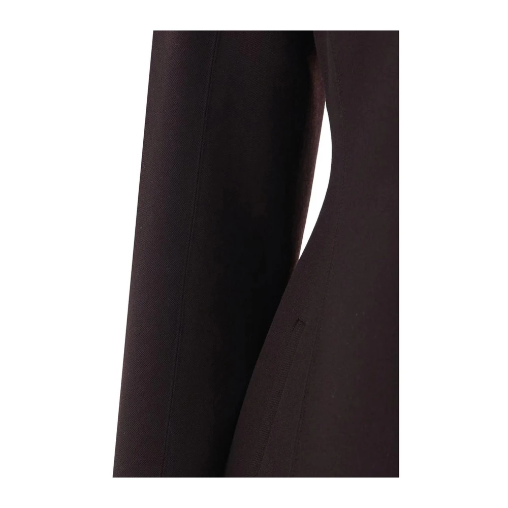 Fendi Wollen Jas met Shawl Revers Monochroom Patroon Purple Dames