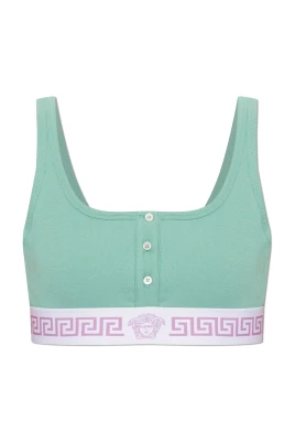 Ribbstickad bomullsbralette
