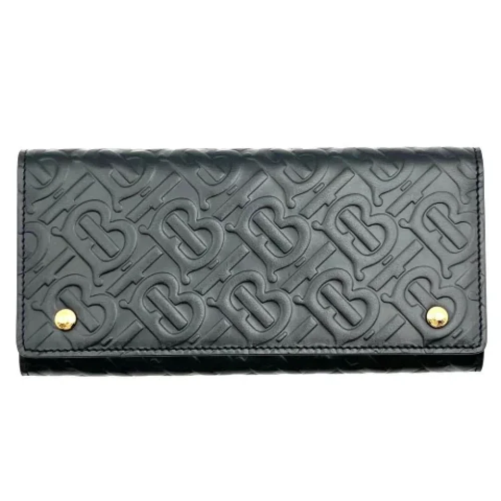 Burberry Vintage Pre-owned Leather wallets Black Dames