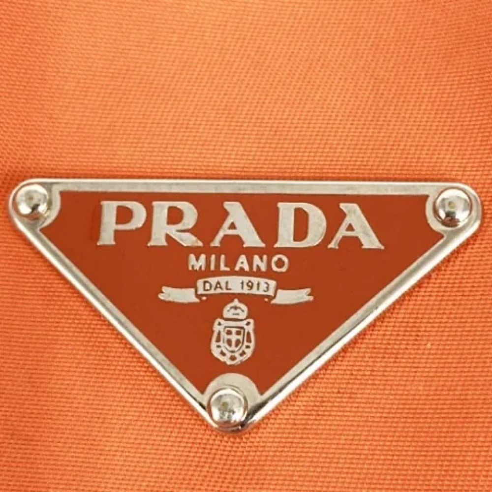Prada Vintage Pre-owned Nylon prada-bags Orange Dames