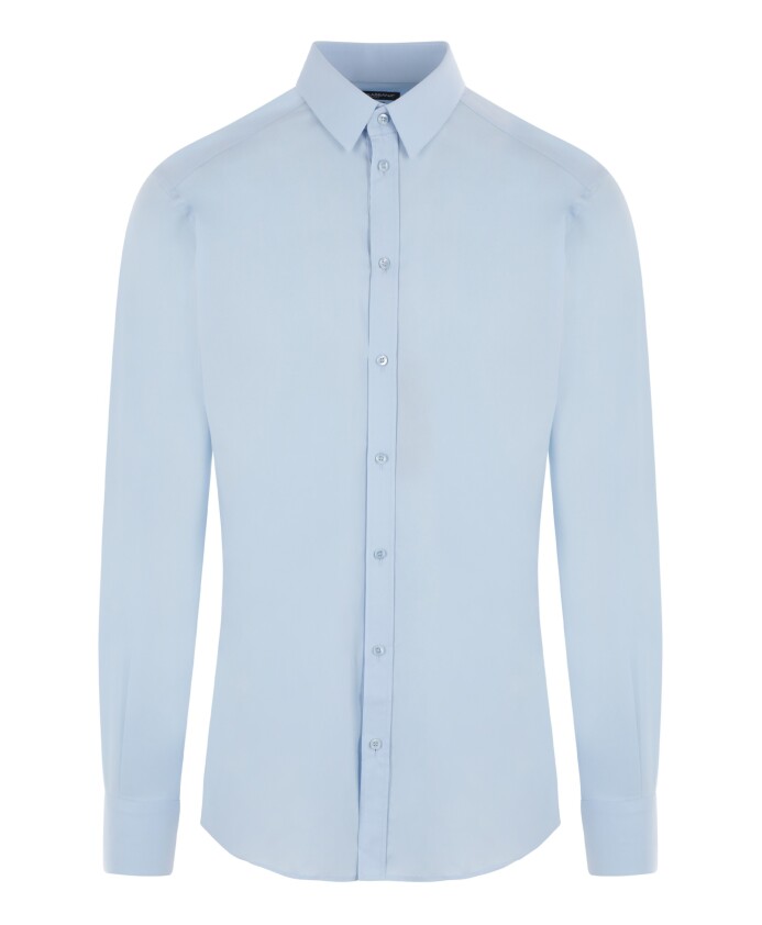 Clear Blue Cotton Poplin Shirt, Dolce & Gabbana, Shirts