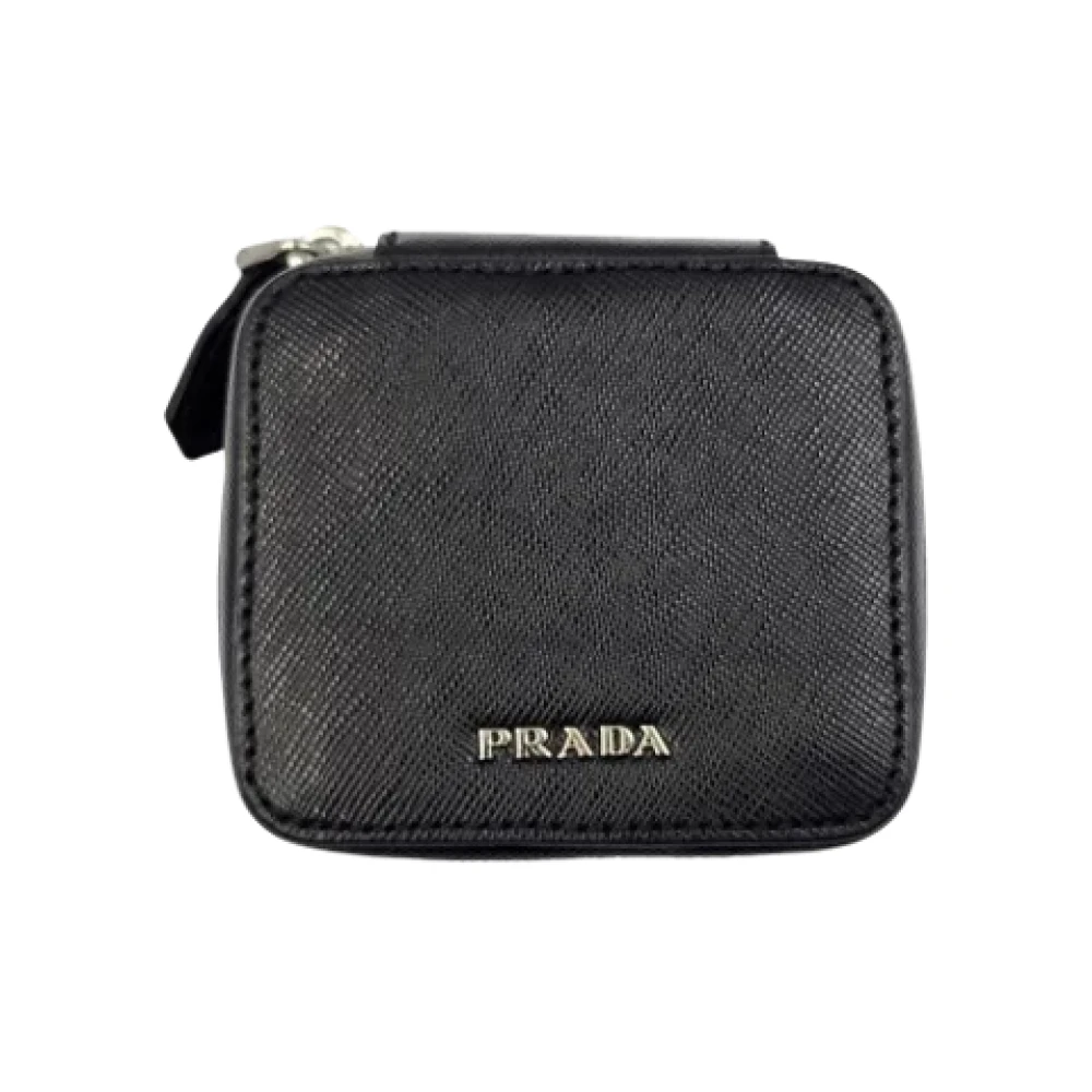 Prada Vintage Pre-owned Leather wallets Black Dames