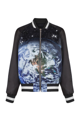 bomber-imprime-motif-earth-and-stars