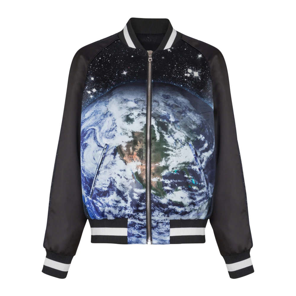 Balmain Gedrukte Earth and Stars bomberjack Multicolor Heren