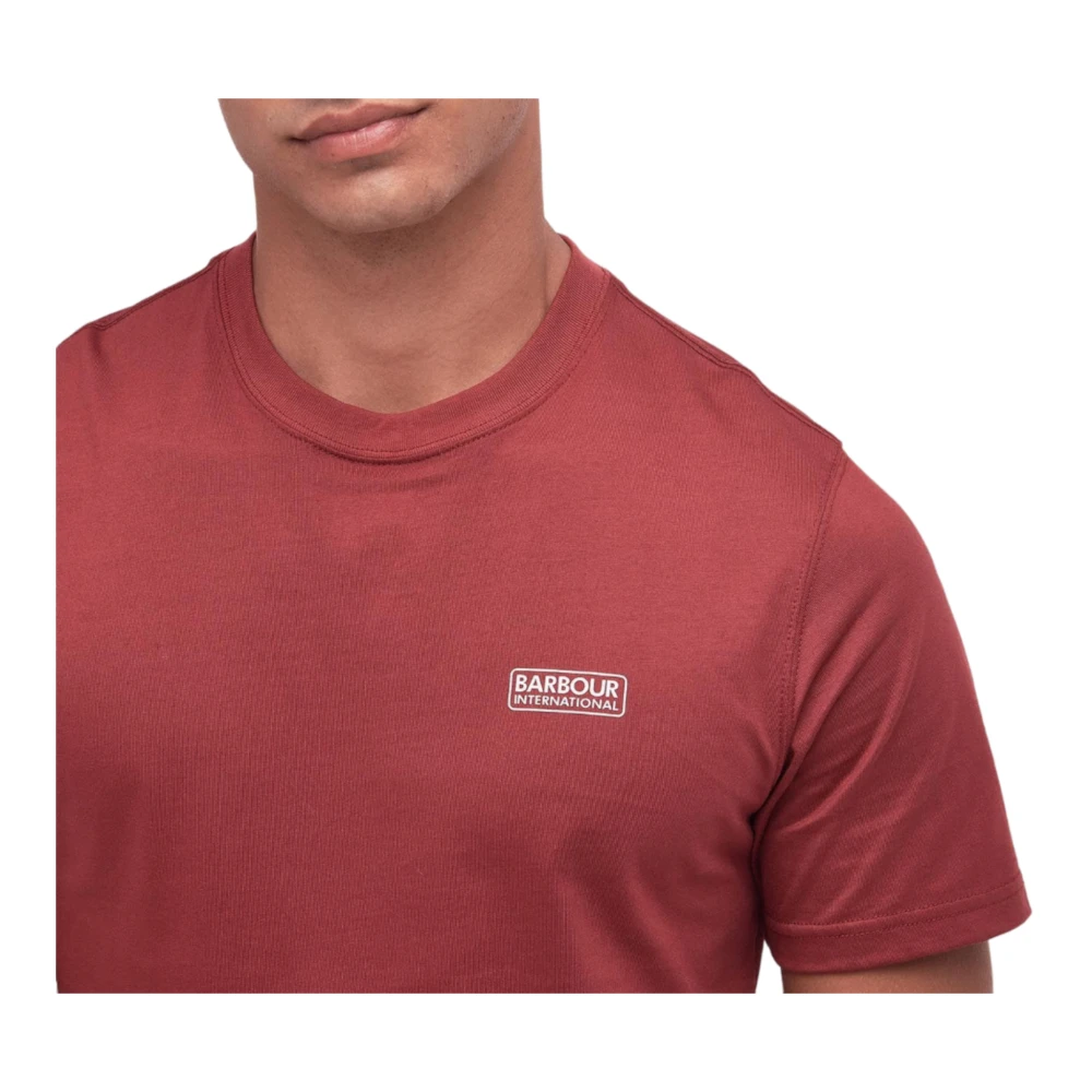 Barbour Rood T-shirt Red Heren