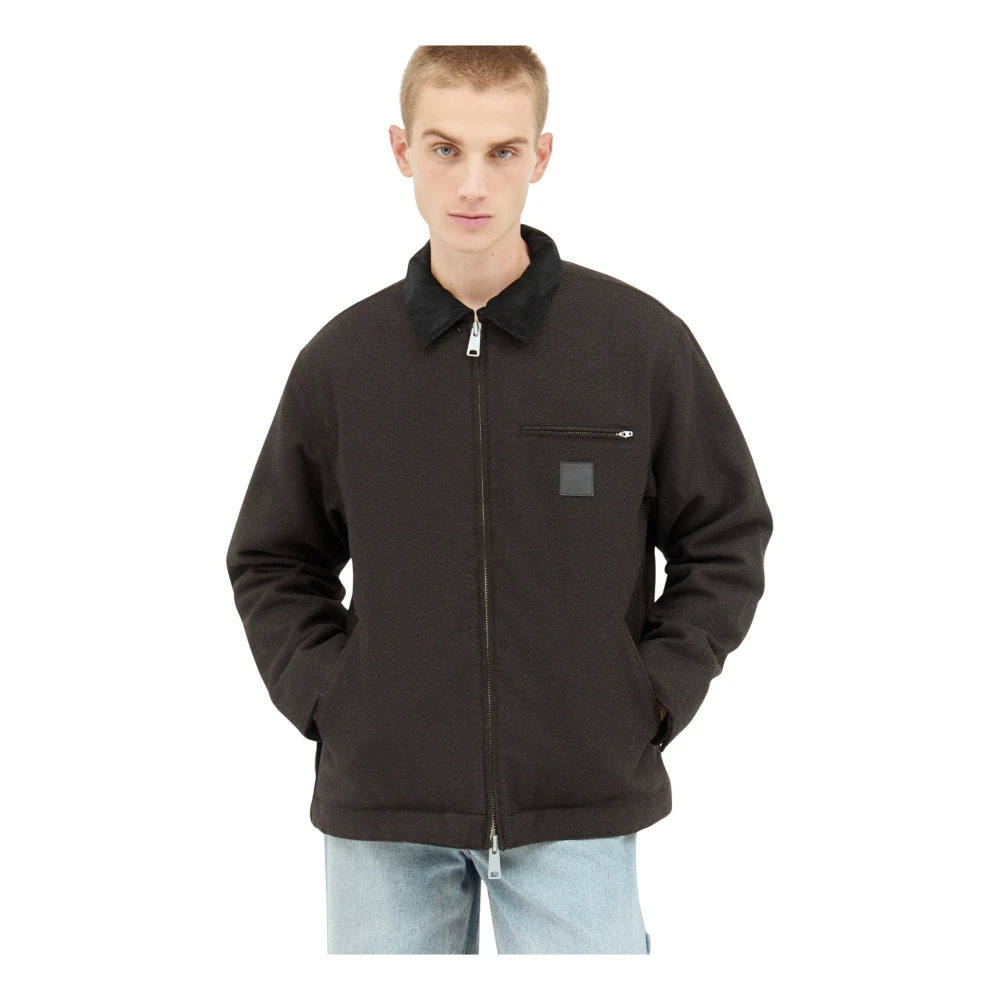 Carhartt WIP Bruine Melange Polyester Blend Jas Brown Heren
